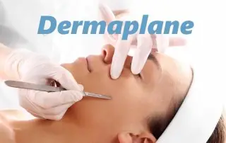Woman getting a dermaplane facial