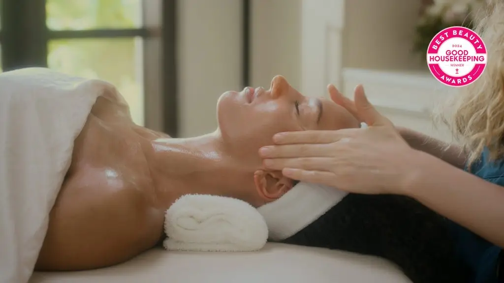 woman receiving a fire and ice facial