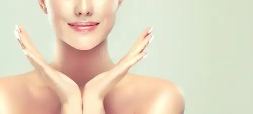 woman showing good skin health